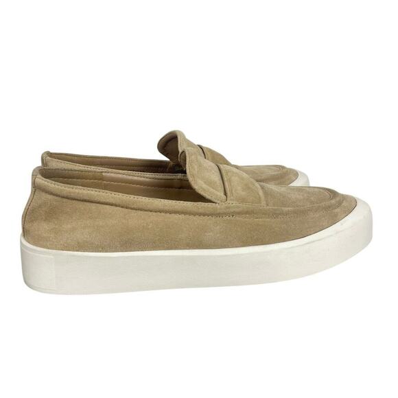 VINCE Ghita Suede Platform Penny Loafers in Tan SIZE 6 - Picture 2 of 6